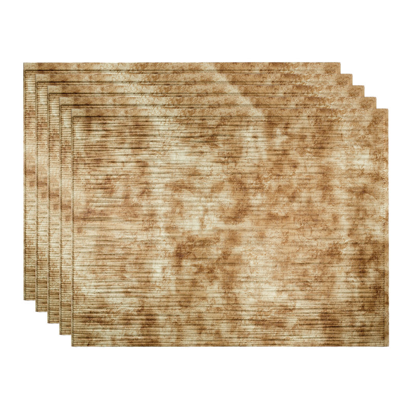 Panneau de dosseret décoratif en vinyle 18,25 po x 24,25 po FASÄDE Ripple, Bronze Bermudes