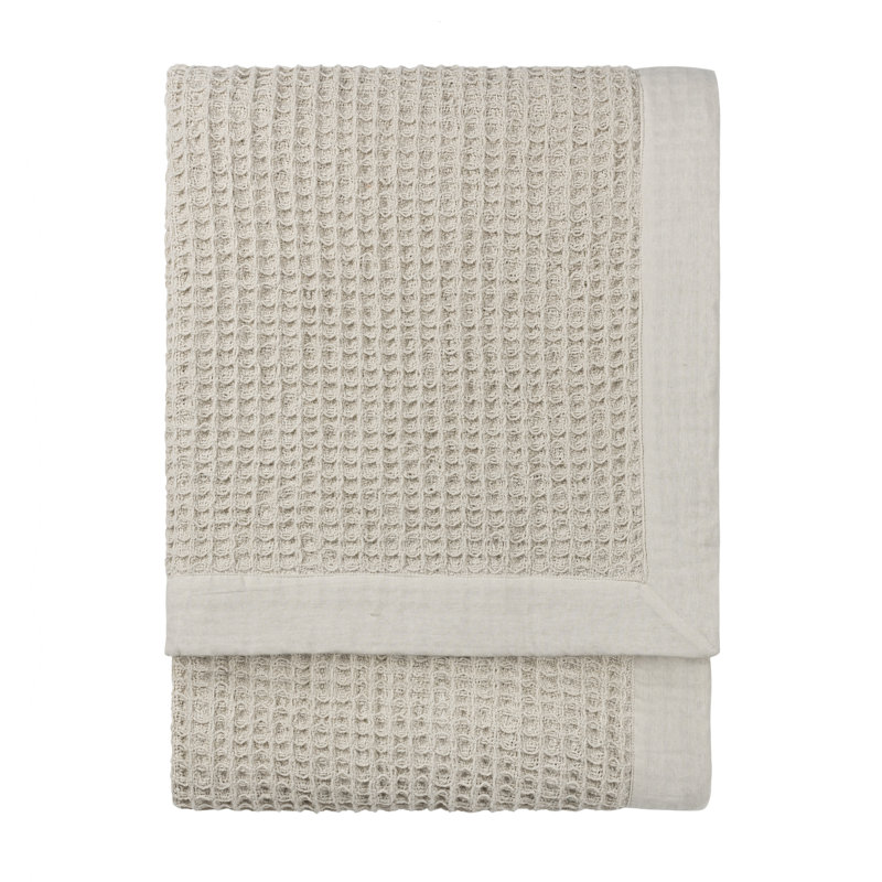 Canopy Waffle Throw Blanket, Stone/Natural