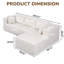 Canapé modulaire en forme de L de 105 po, revêtement moelleux, structure entièrement en mousse, emballé sous vide, peu encombrant pour le salon, la chambre à coucher, l’appartement-2013675126-2013675124