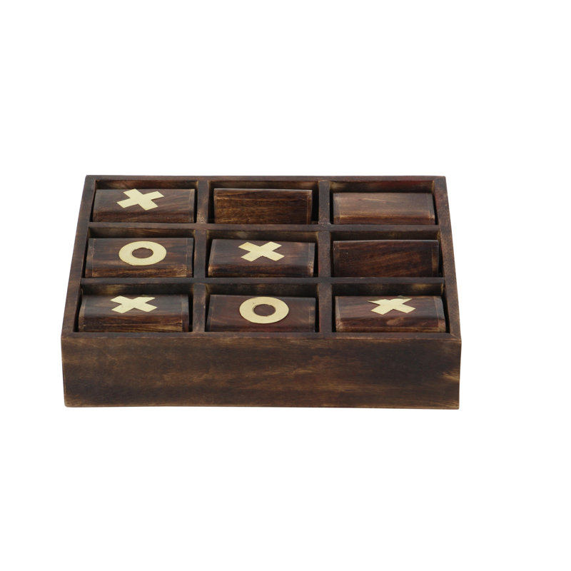 Ensemble de jeu Tic Tac Toe Beeliar Mango, Brun