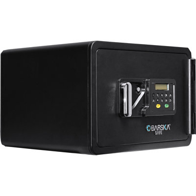 KEYPAD FIREPROOF SECURITY SAFE, 0.54 Cu.Ft, 14.8" x 17.6" x 11.9", Steel, 1 Piece, Fireproof Safe, Black, Fireproof Protection