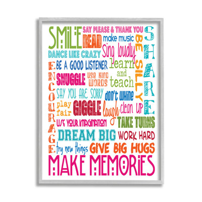 Smile Make Memories, typographie