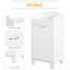 Armoire de rangement pour salle de bain inclinable 31 po, armoire blanche avec foyer à eau
