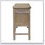 Table d'appoint avec cadre en bois massif avec 2 tiroirs, finition naturelle récupérée et quincaillerie élégante en étain pour les salons modernes