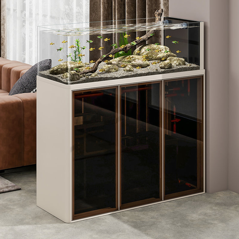 Réservoir d'aquariums d'eau, 26,42 gallons (H 50,39 po x l 39,69 po x P 18,11 p, Ivoire ivoire