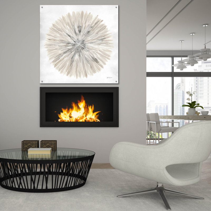 Art mural en verre Wrought Studio ™ «Natures Pinwheel 1 Texture» par Yvette St. Amant, H 36 po x l 36 po x P 0,2 po