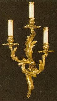 Cowie Candle Wall Light, French Gold