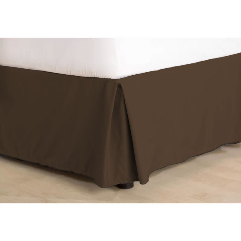 Wayfair Basics® 1800 Series 14" Soft Microfiber Bed Skirt, Chocolate, King