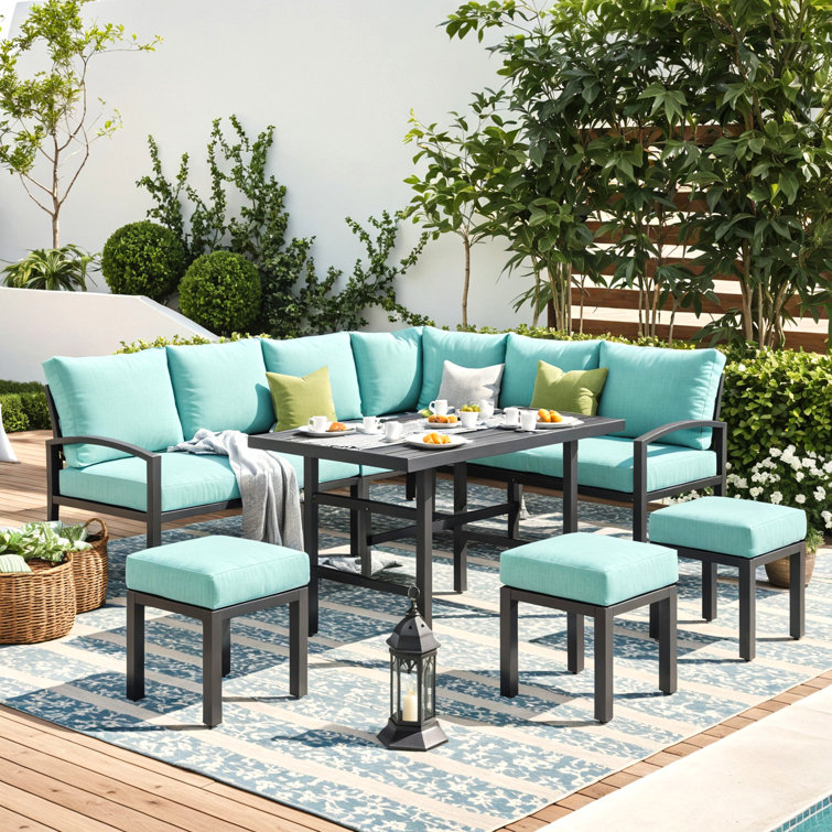 Crussell 9 - Person Patio Conversation Sets with Cushions