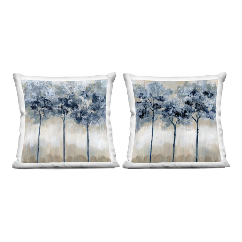 Ensemble de coussins décoratifs imprimés 2 pièces Dappled Tree Impressions, design par Nan
