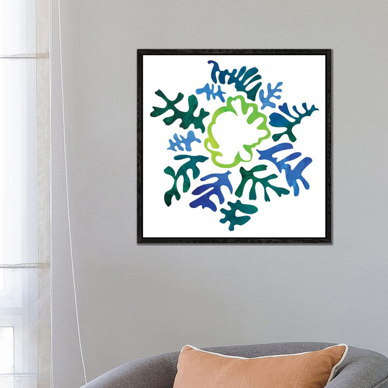 Homage To Matisse IV by Pamela Staker - Painting on Canvas, 66.04 cm H x 66.04 cm W, Black Framed