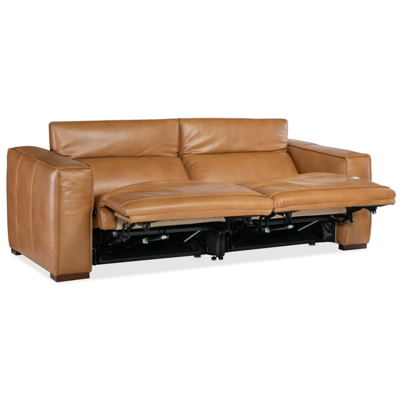 Fresco 2 Over 2 Leather Sofa with Power Recline & Power Headrest