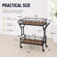 2-Tier Industrial Bar Cart with Wheels, Kitchen Drinks Serving Trolley-132777797