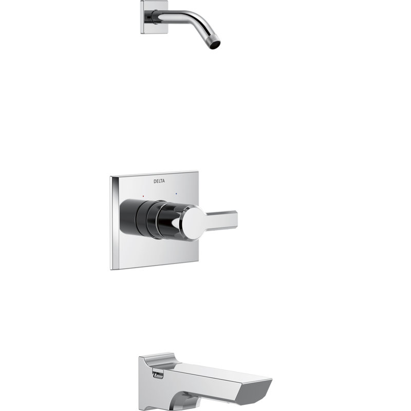 Robinet de baignoire et de douche pivotant, Chrome Lumicoat