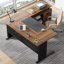 Bureau de direction en L 63 po avec classeur-1939912812