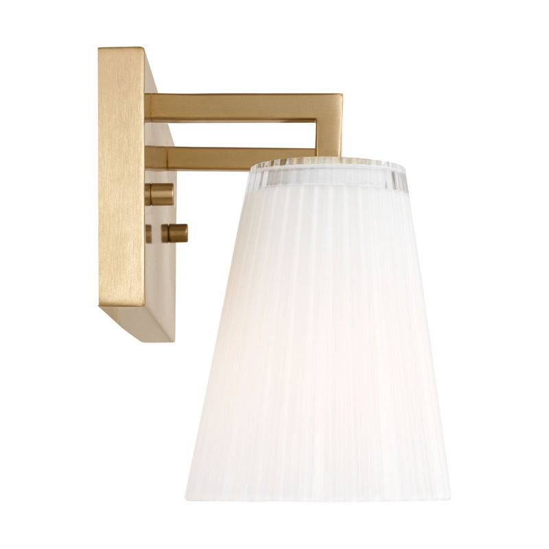 Meuble-lavabo moyen Upson de Génération Éclairage , H 7,75 po x l 12 po x P 6,25 po, Deux lumières, Laiton satiné
