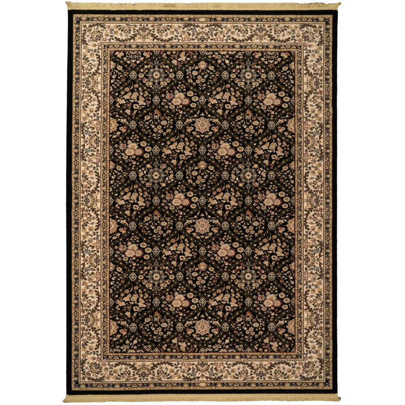 Tapis noir en laine evans Cirro, Rectangle 2 pi 2 po x 4 pi 3 po
