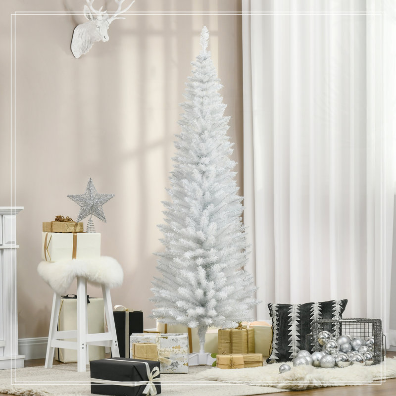 Arbre de Noël artificiel 6 pi avec 6 branches de Noël réalistes et support en plastique