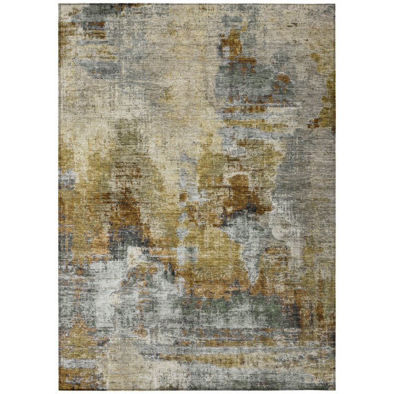 Machine Washable Indoor/Outdoor Chantille ACN2300 Abstract Rug, Rectangle 2'6" x 3'10"