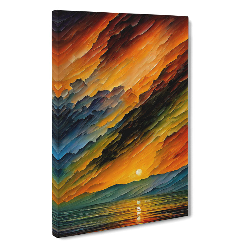 Ocean Sunrise No.2 - Wrapped Canvas, 50cm H x 35cm W x 3cm D