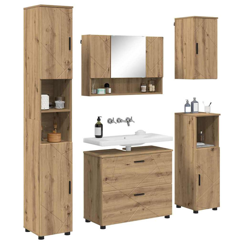 Bathroom Storage Furniture Set, Artisan Oak