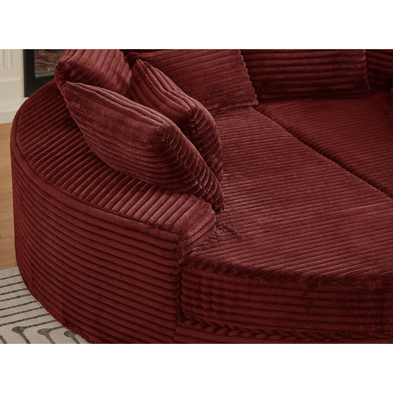 Méridienne 78 po d'intérieur, aucun assemblage requis, Rouge