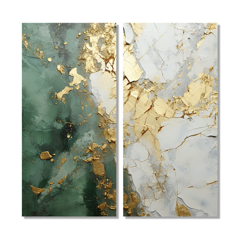 Delaney - Peinture abstraite, art mural, 40" H x 40" W, Wrapped Canvas, Does Not Apply