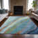 Machine Washable Indoor/Outdoor Xhevrie Blue Rug