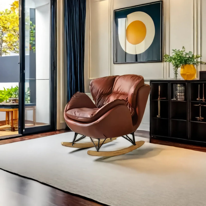 Chaise berçante Fashion Creative Leisure Home, Brun-roux