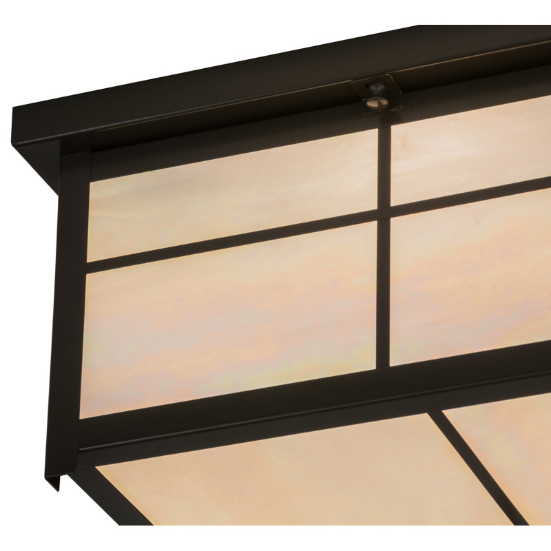 4 - Light Flush Mount, White Iridescent