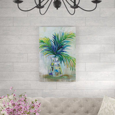Palm Leaves I 1 Piece Wrapped Canvas Painting