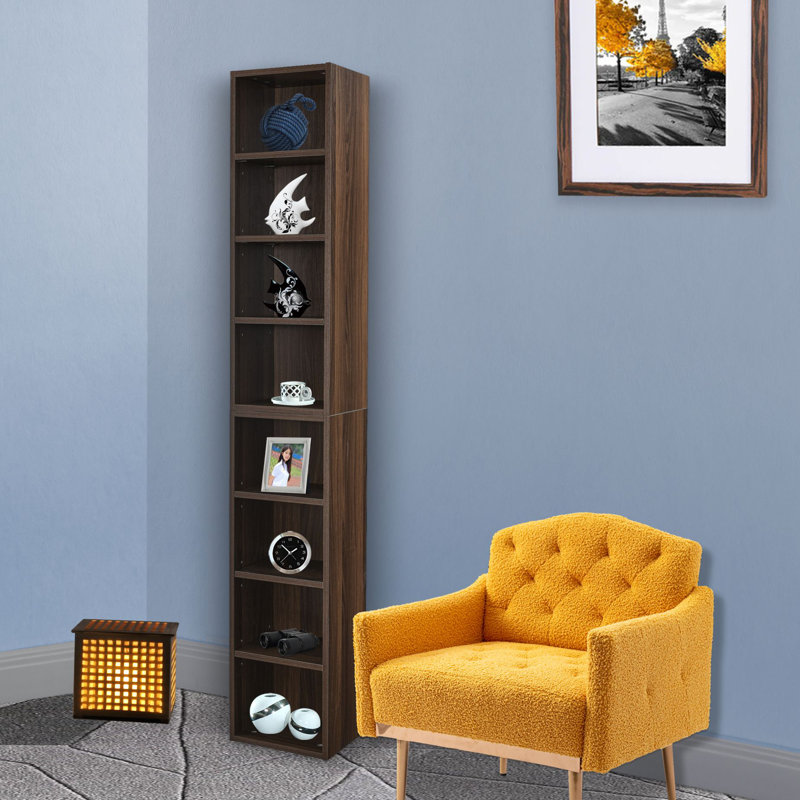 Bibliothèque à cubes H 70,8 "x l 11,6" Rajiv, Brun