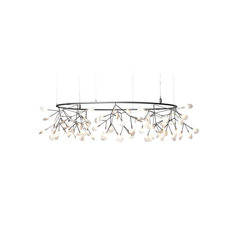 Heracleum III The Big O LED Chandelier, Nickel, 63 inches, 4 meters