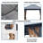 10x12 Outdoor Metal Gazebo, Mosquito-Proof with Galvanized Steel & Polycarbonate Roof