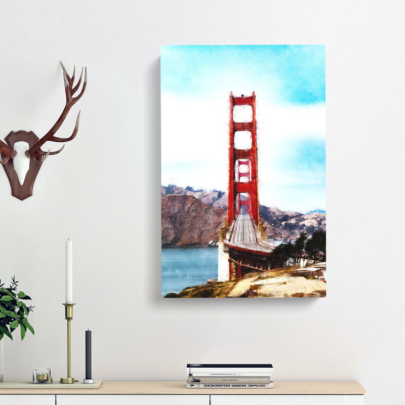 Golden Gate Bridge - Wrapped Canvas Print, 76cm H x 50cm W x 3cm D