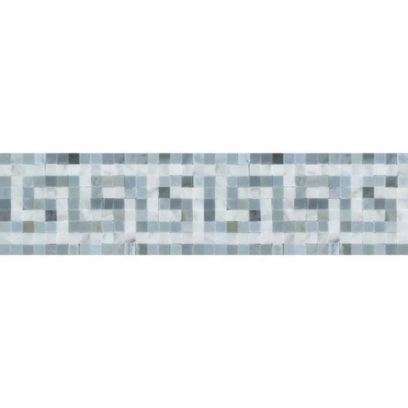 Blanc Carrara, Bleu / gris adouci