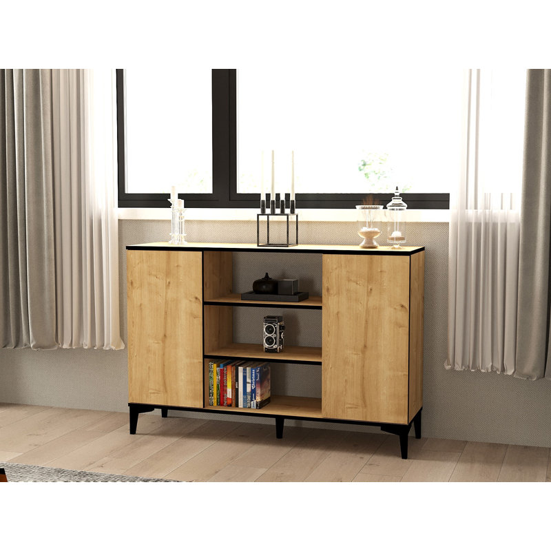 Console, Chêne saphir / noir