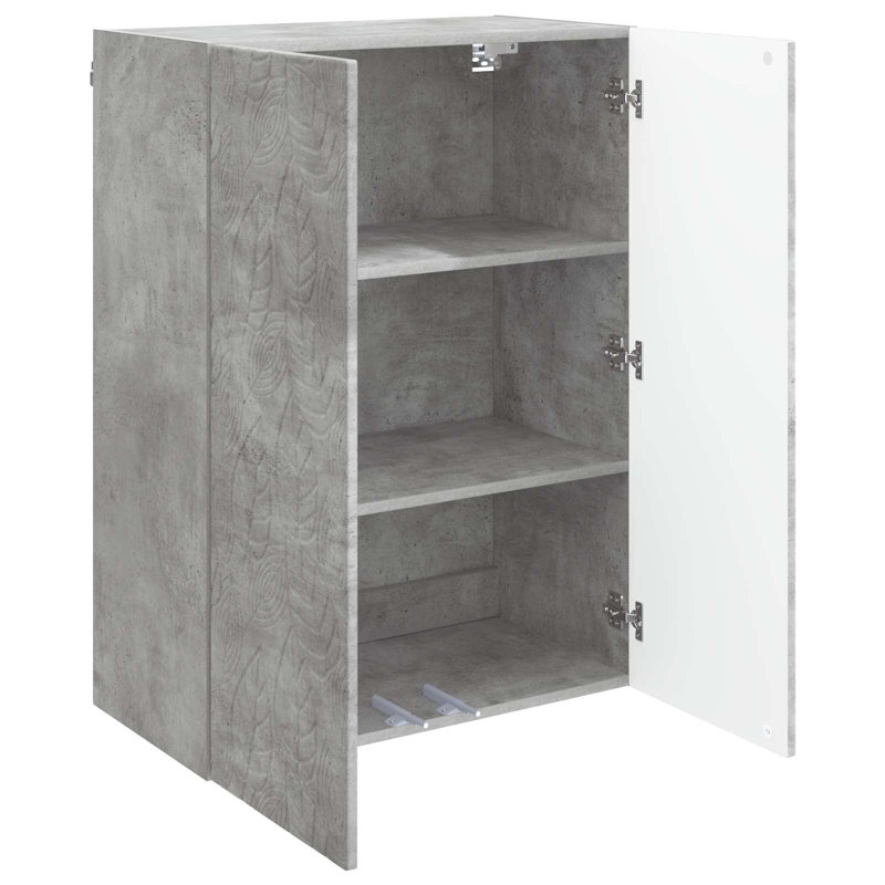 2 -Door Rectangle Accent Cabinet, Concrete Grey