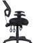 Chaise de bureau noire pivotante avec accoudoirs