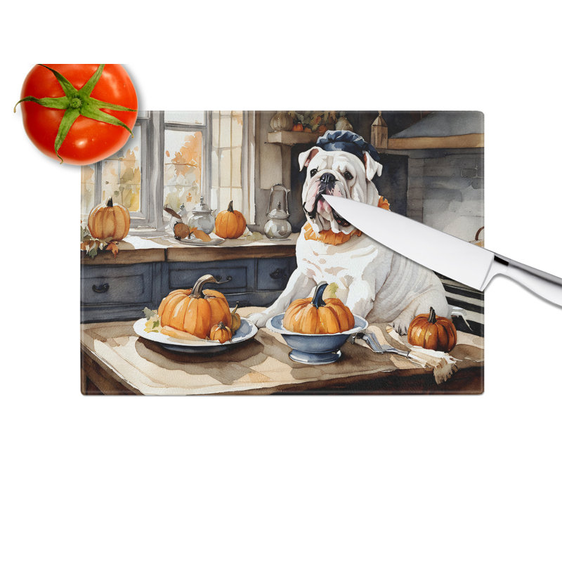 Planche à découper en verre English Bulldog