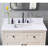 Andalo 37" Single Bathroom Vanity Top in Snow White with Sink