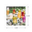 Décoration murale en toile représentant des sacs de bougies de jardin illuminés par des DEL à effet scintillant - 29,8 cm x 29,8 cm