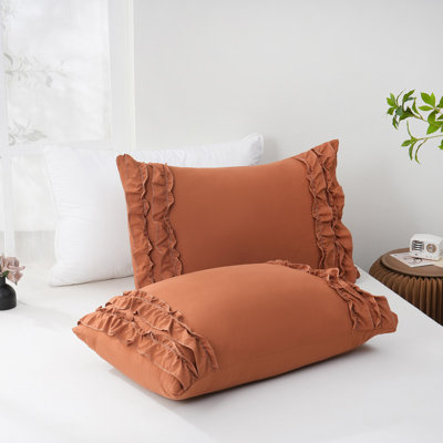 Ensemble de 2 taies d'oreiller Ruffle King