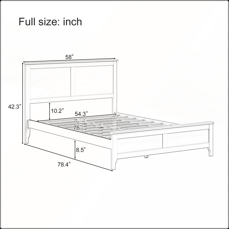 Lit plateforme moderne en bois massif blanc moderne avec lattes en bois robustes