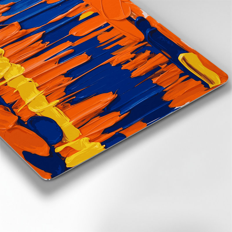 Art mural abstrait en métal brun 46