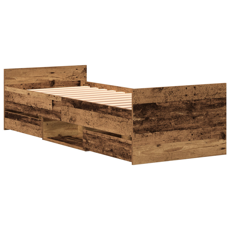 Bed, 78 x 193 cm, Old Wood