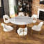 Table de salle à manger ronde en acier inoxydable-1419355745-1427474815