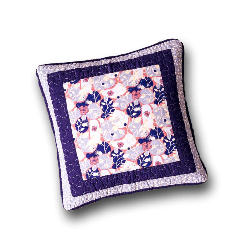 Floral Cotton Reversible Pillow Cover