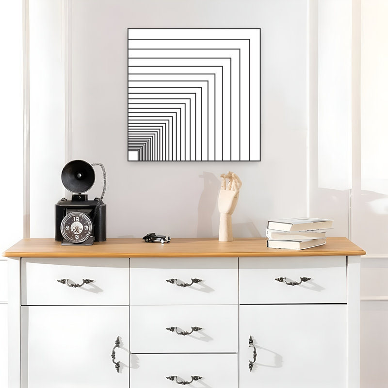 Art contemporain, art géométrique moderne, H 18 po x l 18 po