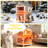 Heated Outdoor Cat House for Outside Weatherproof Feral Cat Shelter for Winter with Heater and Insulated Liner Two Story